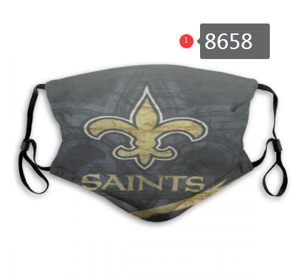 New 2020 New Orleans Saints #1 Dust mask with filter->nfl dust mask->Sports Accessory